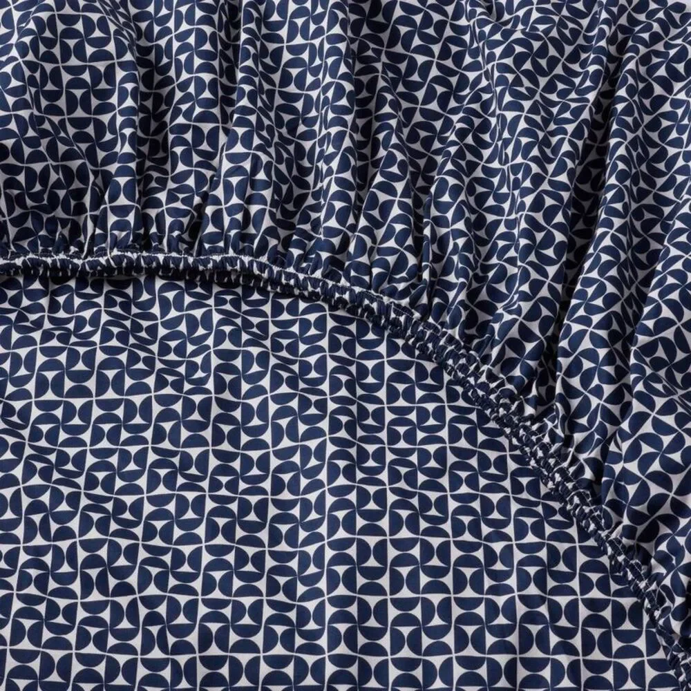 Room Essentials Navy and White Geometric Sheet Set